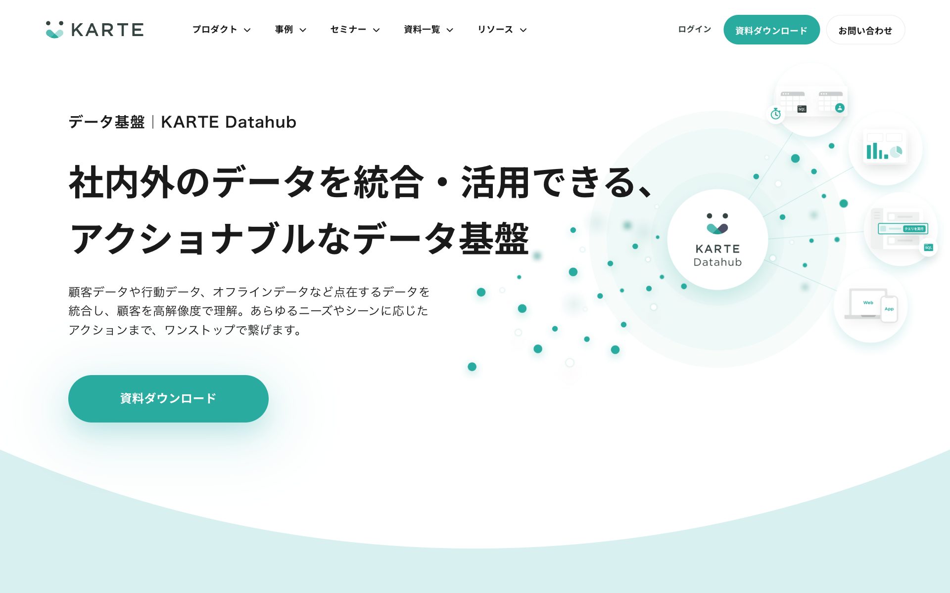 KARTE Datahubの公式サイト
