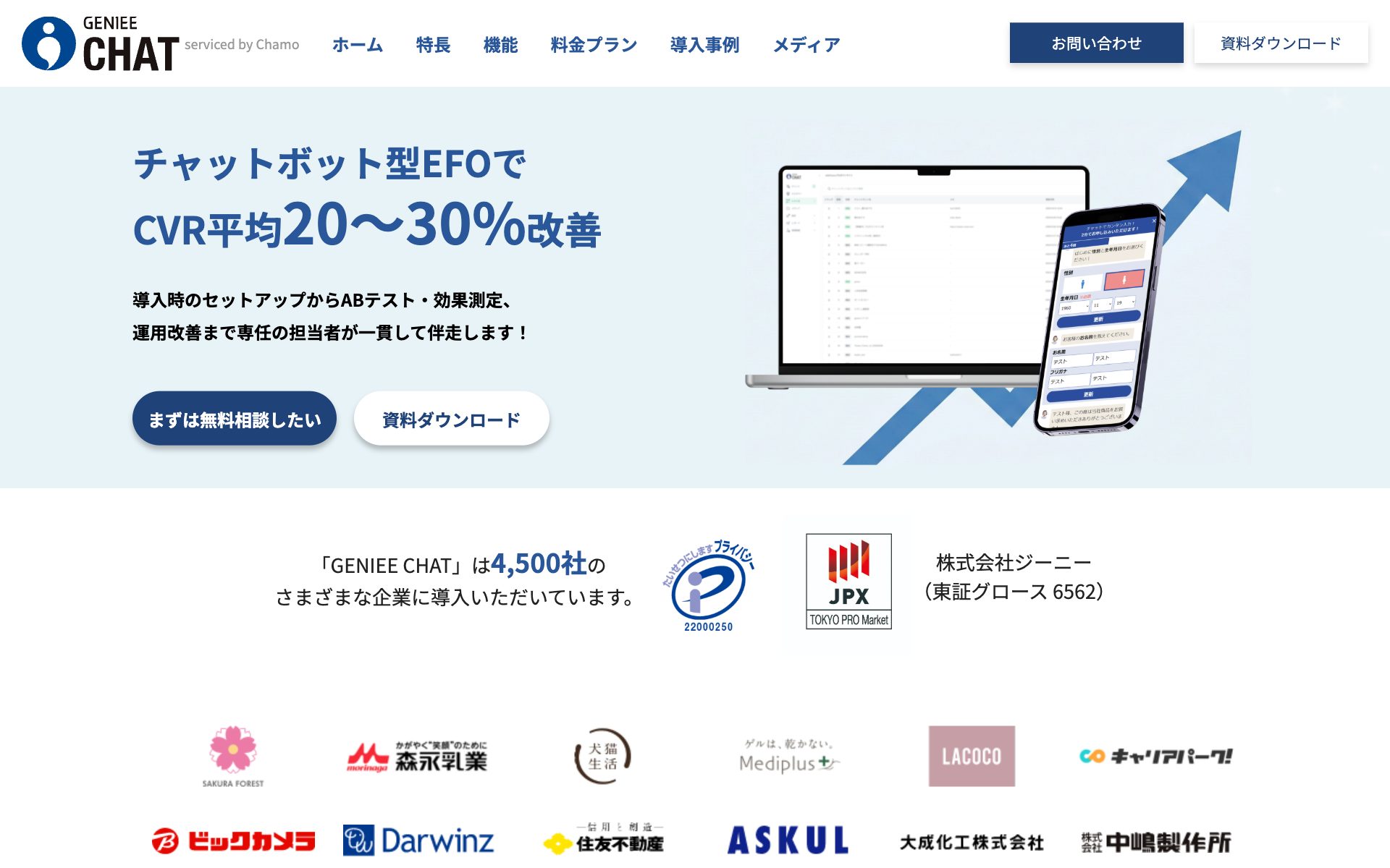 GENIEE CHAT（serviced by Chamo）の公式サイト