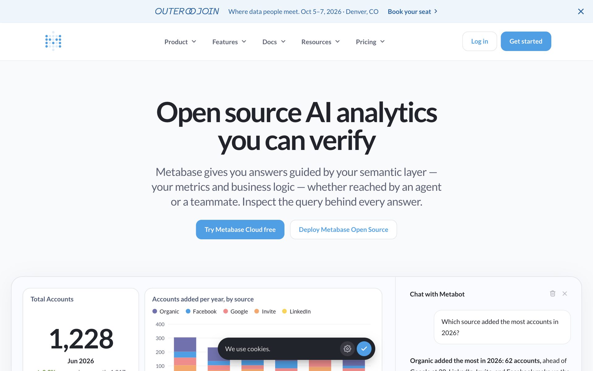 Metabaseの公式サイト