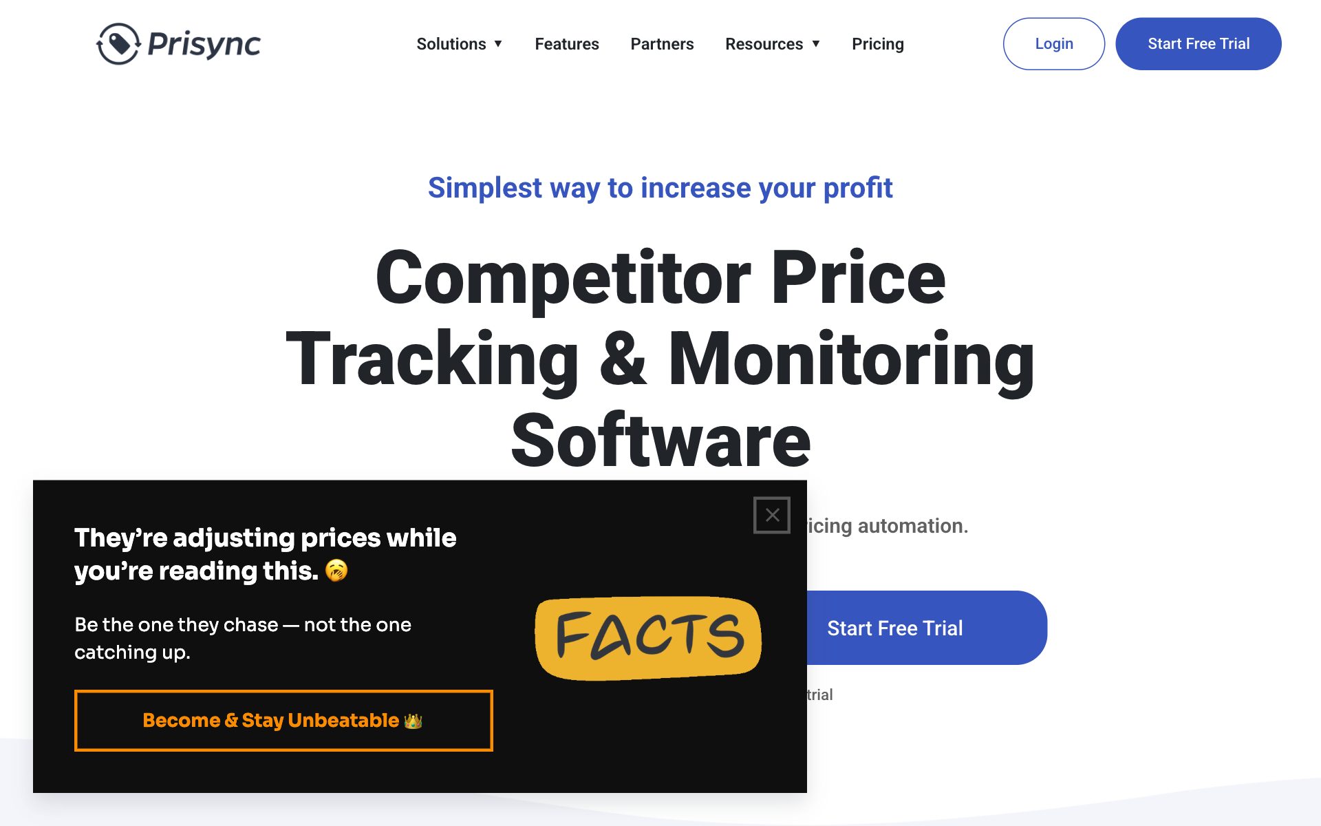 Prisync(プライシンク)の公式サイト