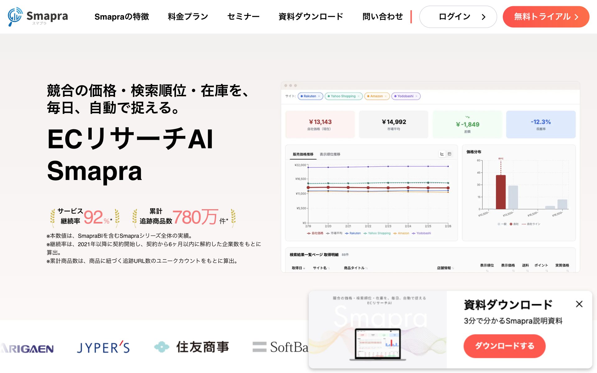 Smapra（スマプラ／旧 SmapraTracker）の公式サイト