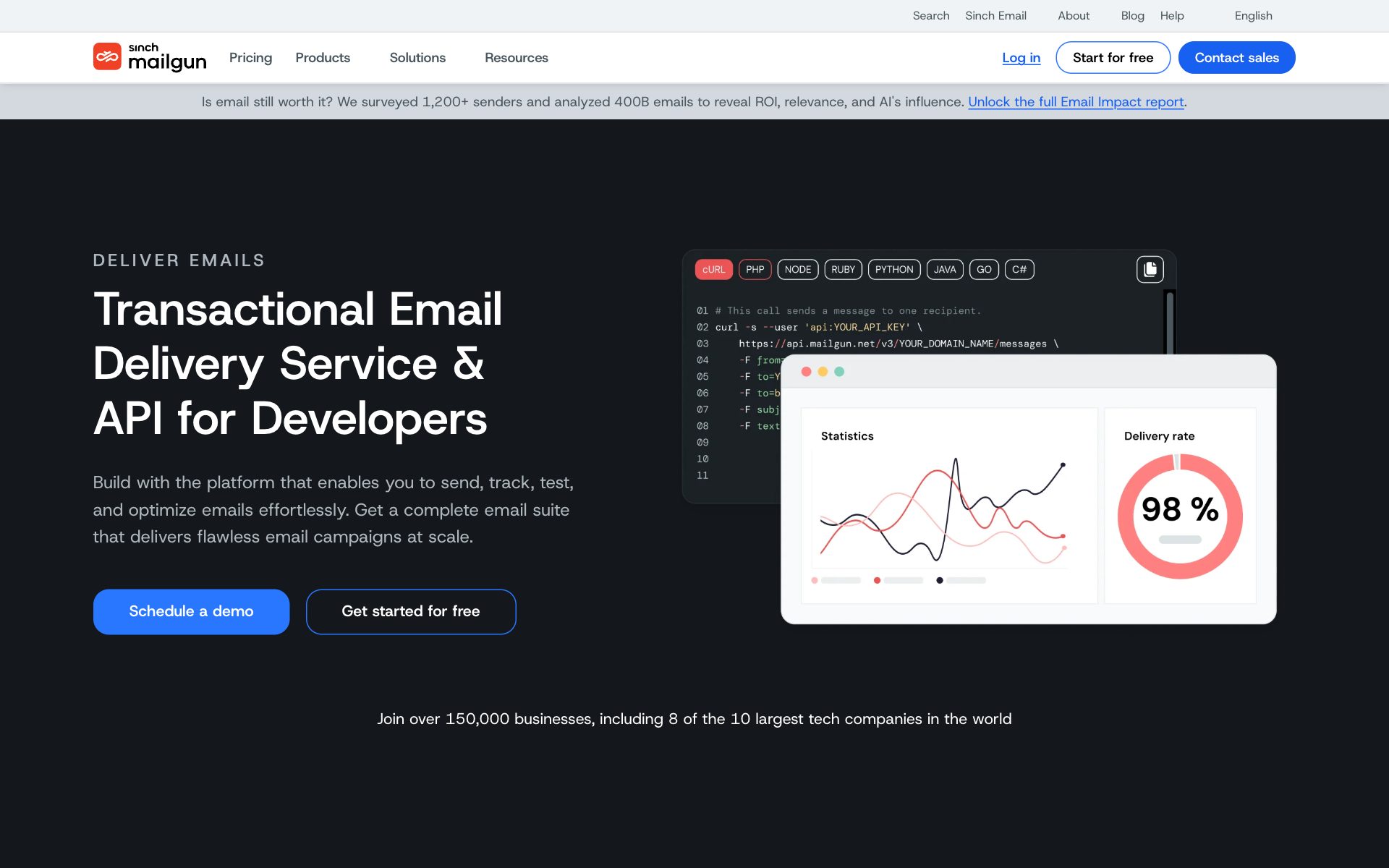 Mailgunの公式サイト