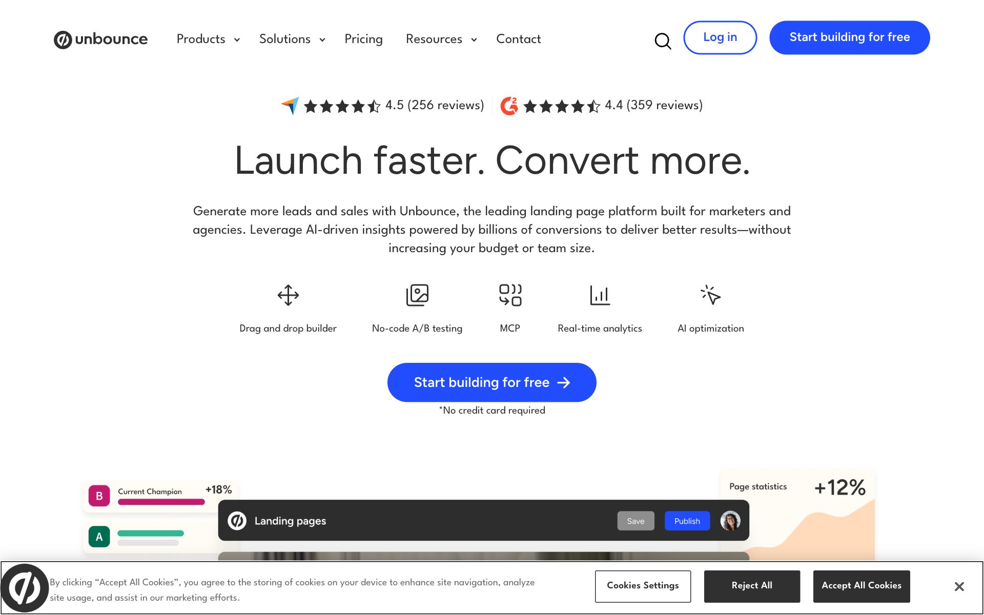 Unbounceの公式サイト