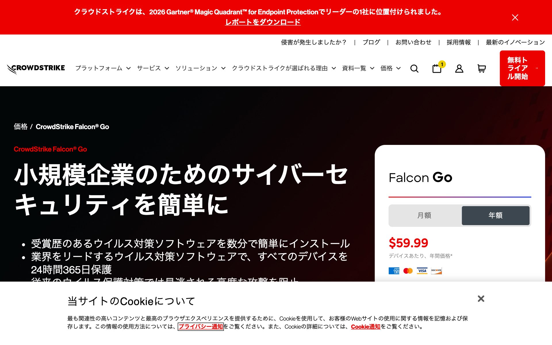 CrowdStrike Falcon Goの公式サイト