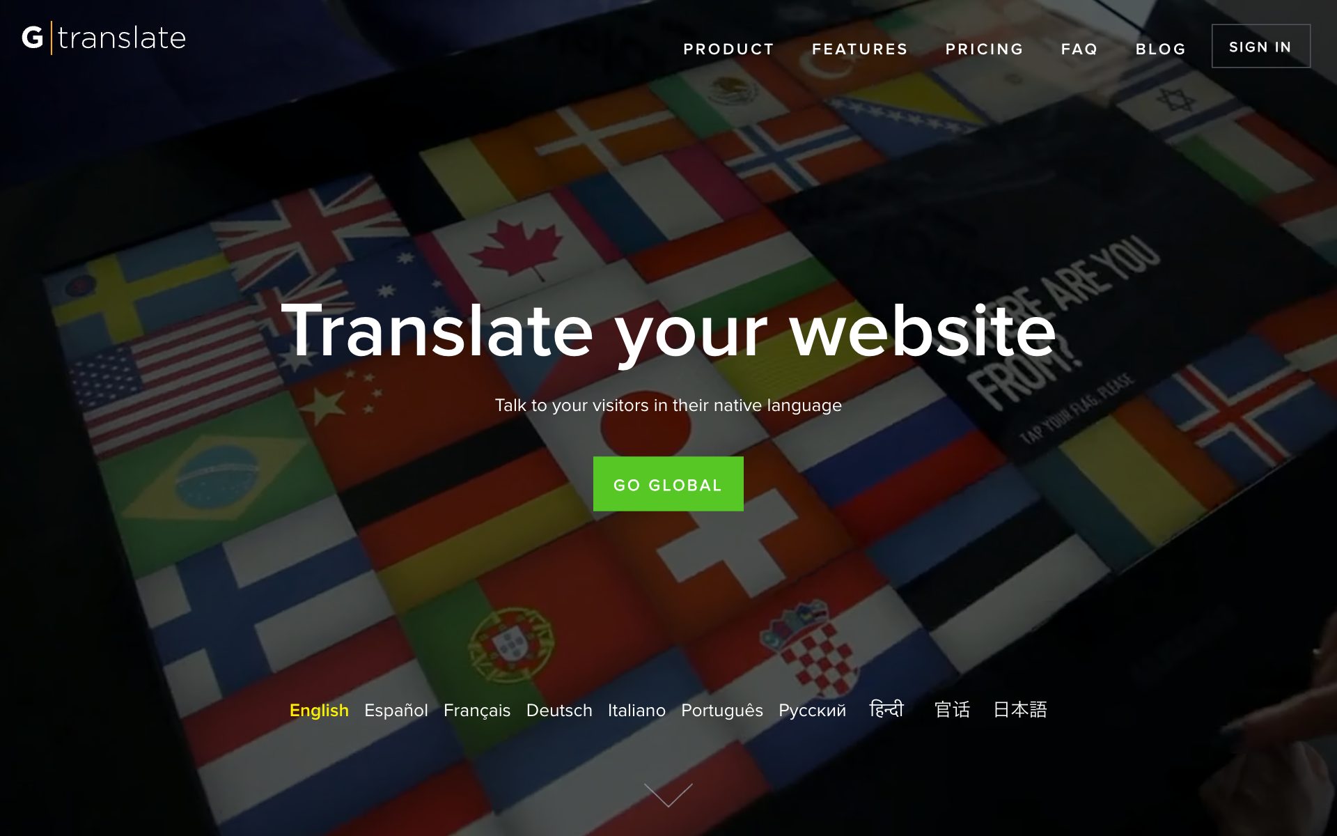 GTranslateの公式サイト