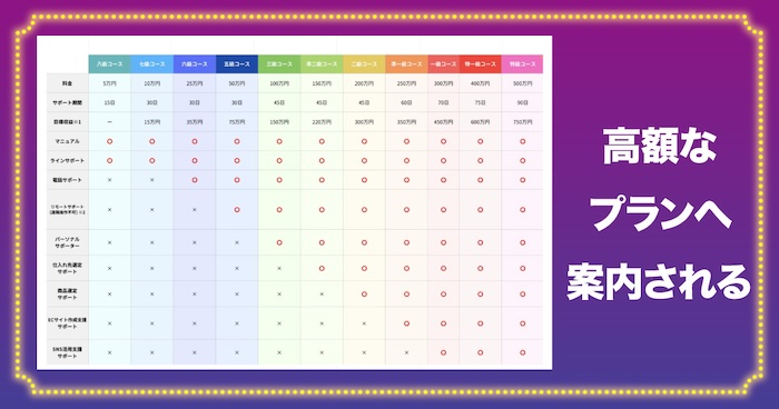 合同会社n2は最終的に高額プランへ案内される