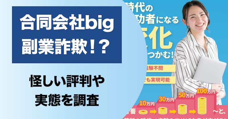 合同会社bigの副業は詐欺？！E-bookという電子書籍購入には注意！