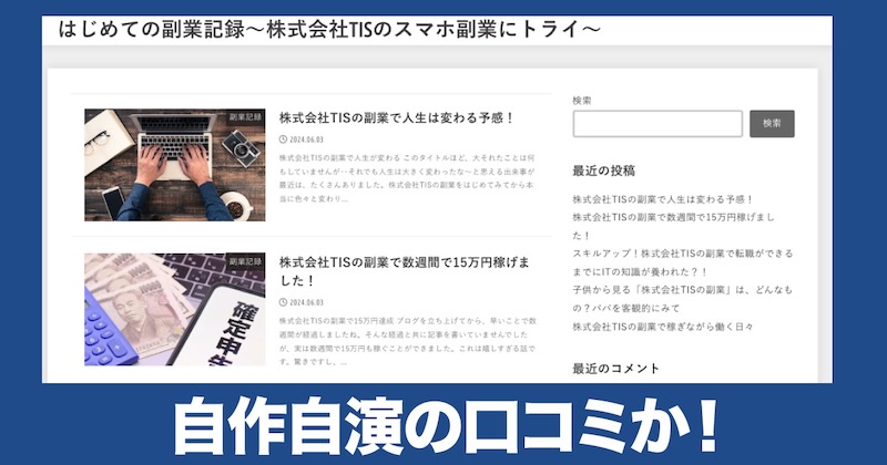 株式会社TISの副業(plan)は詐欺か